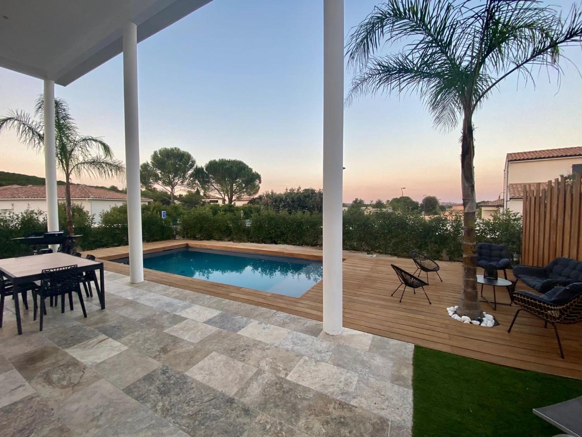 Villa La De Luxe Entre Mer Et Montagne Villetelle Bagian luar foto